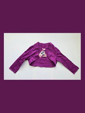 Pinup Couture Pinup Girl Clothing Purple Bolero Shrug 3/4 Sleeve NWT L